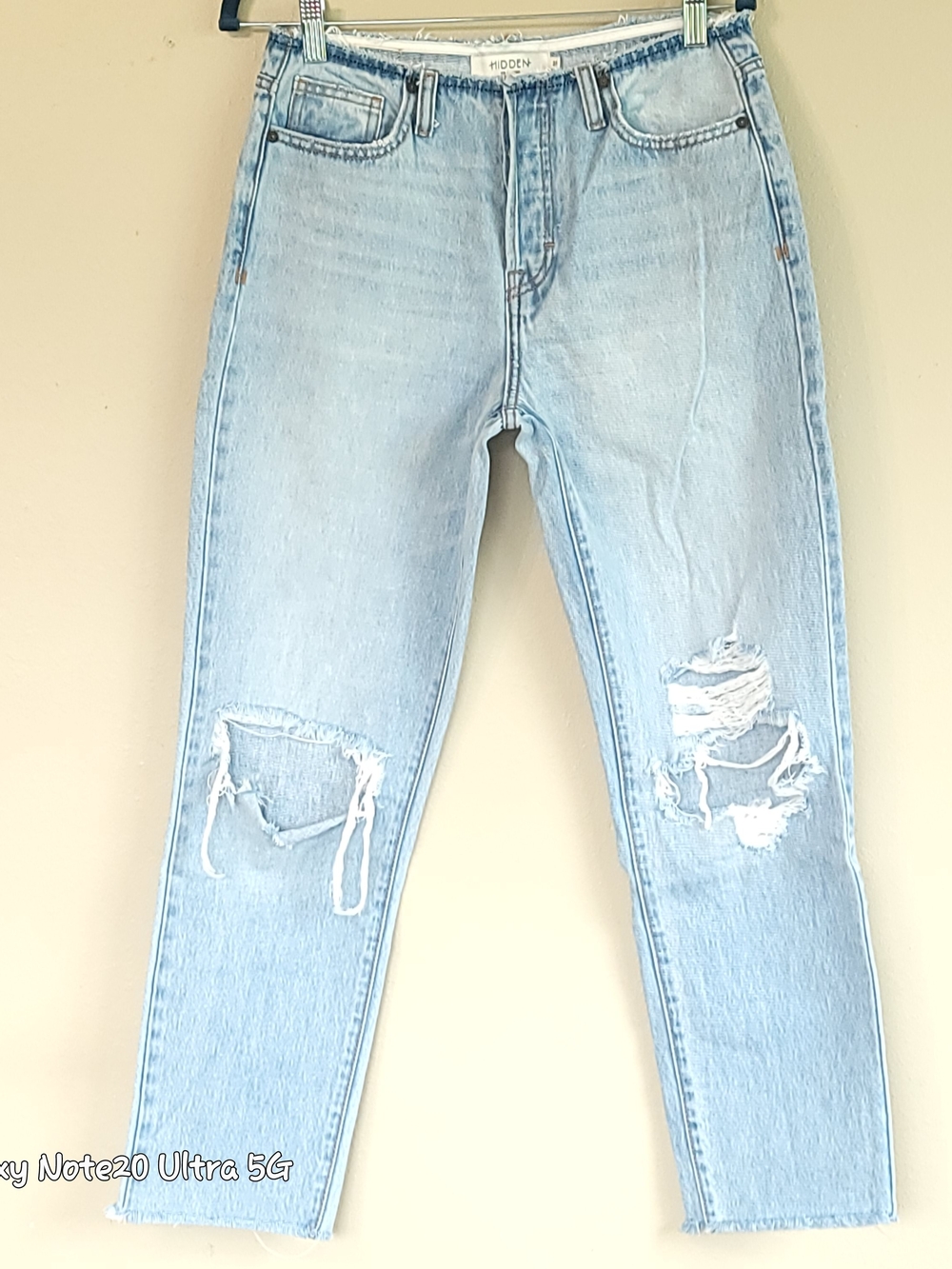 Hidden Jeans Tracey Distressed Cropped Straight Jeans 25 Excellent Condition